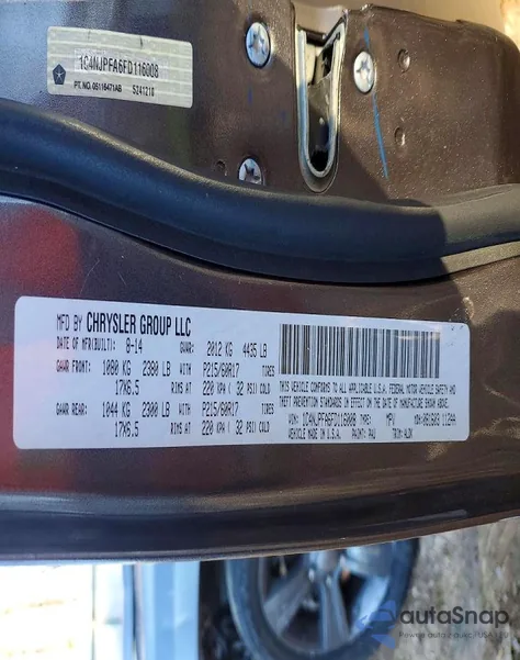 2015 Jeep Patriot Latitude from USA, damaged, VIN 1C4NJPFA6FD116008